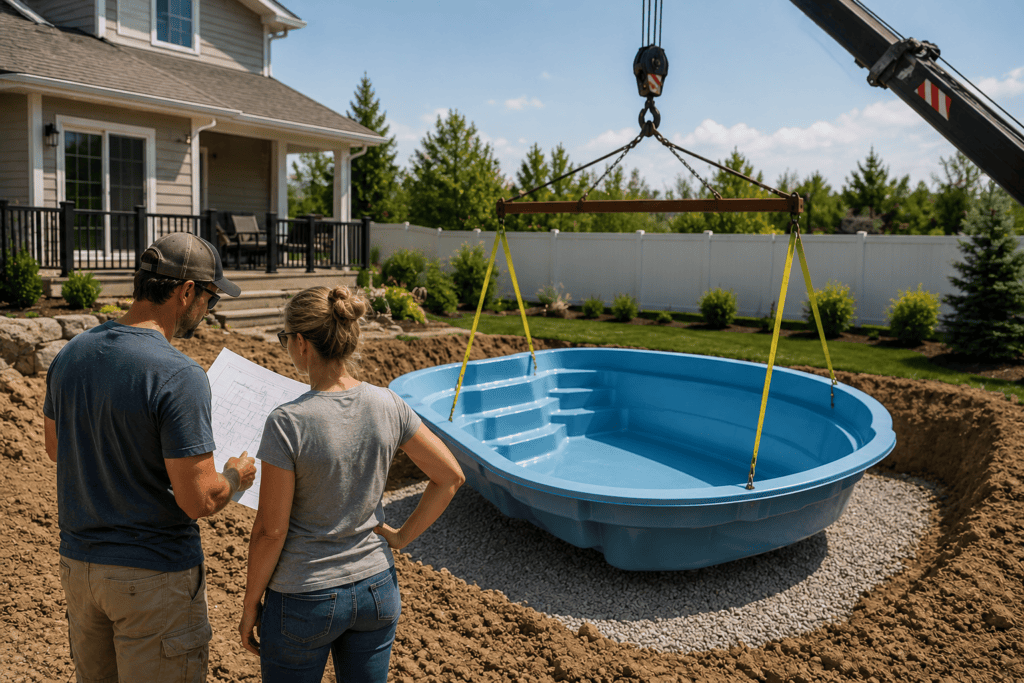 Fiberglass pool installation DIY