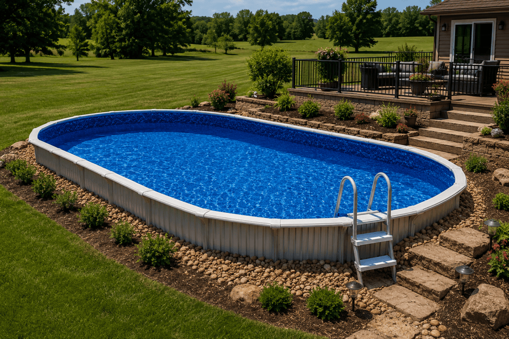 Buster Crabbe AquaSport semi-inground pool